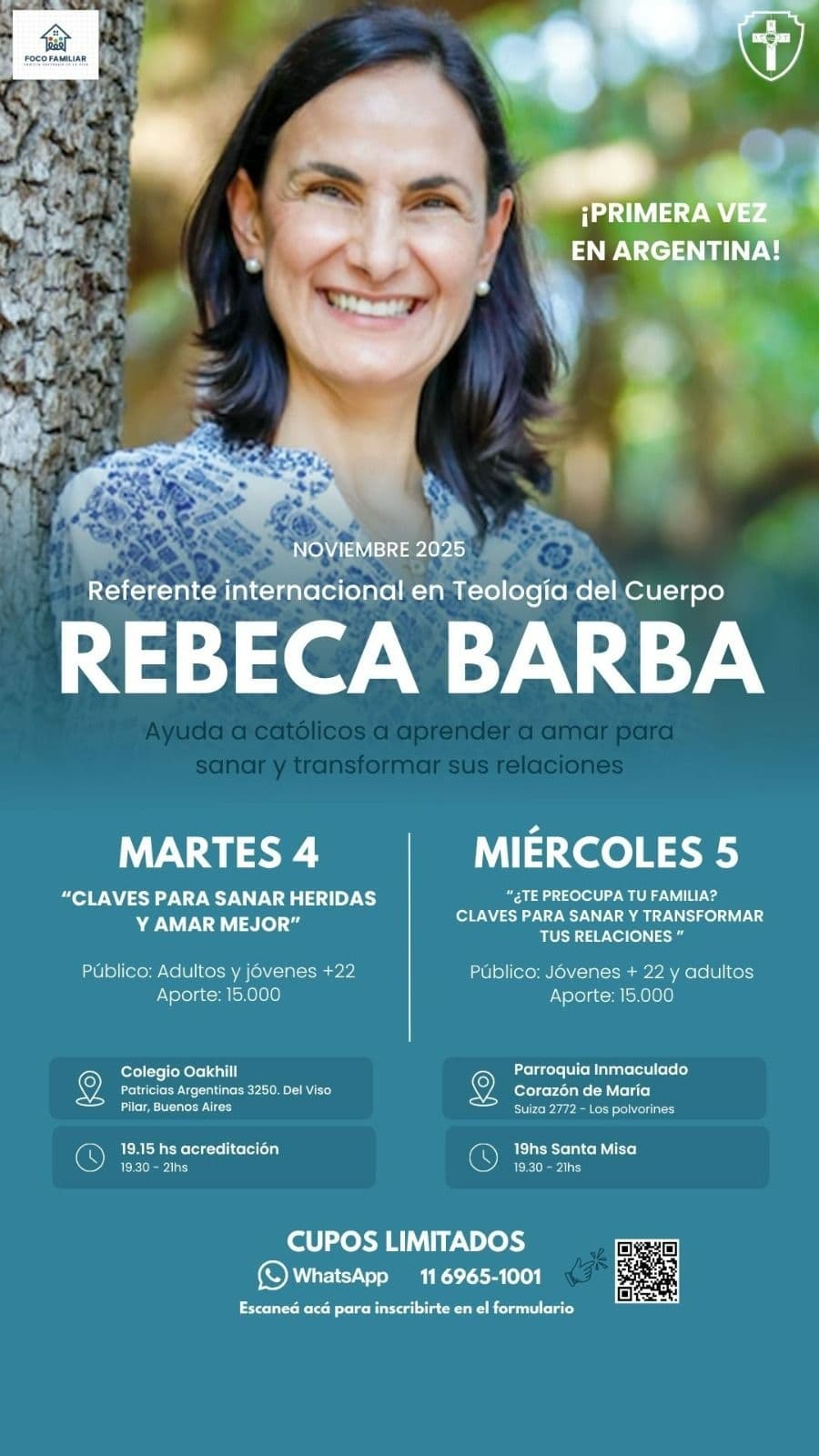 Rebeca Barba en Argentina - Claves para sanar heridas y amar mejor
